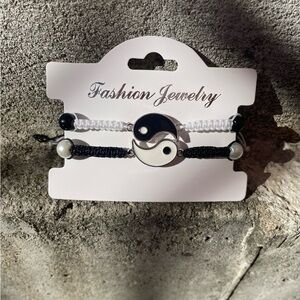Yin Yang Black and White Bracelet Set
